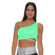 Load image into Gallery viewer, Claire Green Neon Fitness Sports Bra
